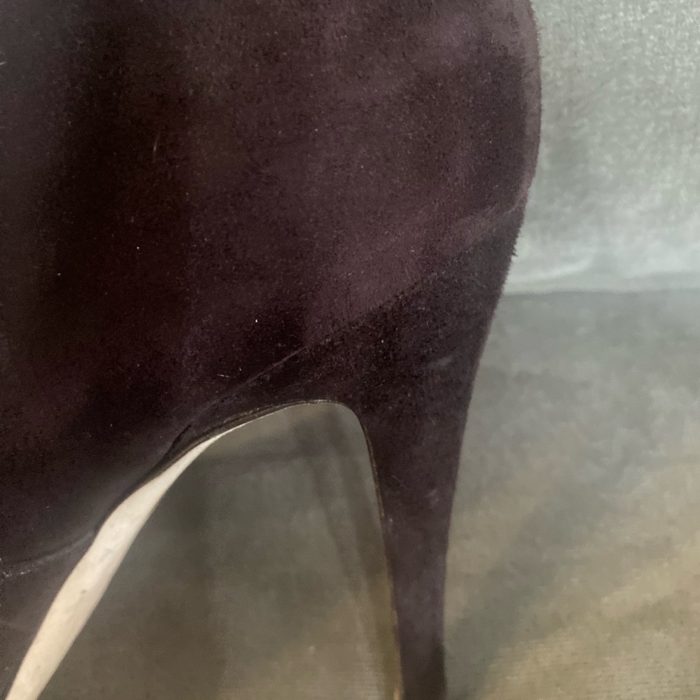 Butter Shoes Brown Suede Knee-High Boots Pointed Toe Stiletto Heel Size 40 Italy - Picture 12 of 12